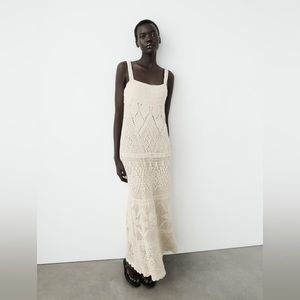 Zara Limited Edition Long Crochet Dress